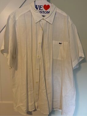 Vineyard Vines Classic White Short-Sleeve Button-Down Shirt
